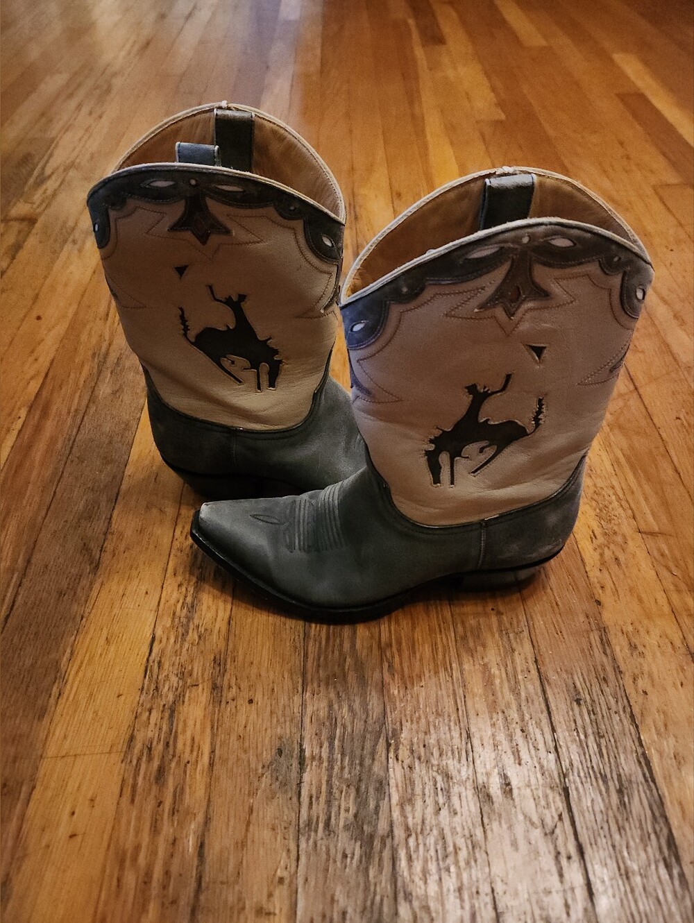 Vintage OLD GRINGO RARE Bucking Bronco Cowgirl Western Leather Boots - Picture 7 of 8
